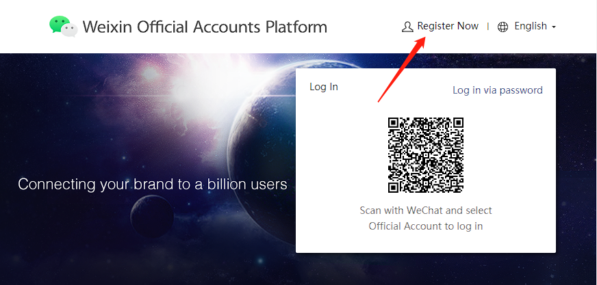Get Registered Now: The Ultimate WeChat Official Account Guide for 2023 23 Step 1-log into the website and click register