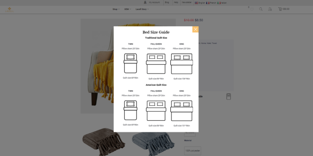 Ecommerce Website Development in London: Best Commercial Practice with Examples 5 Website design case study: Lacellbedding by Easy Marketing Ltd