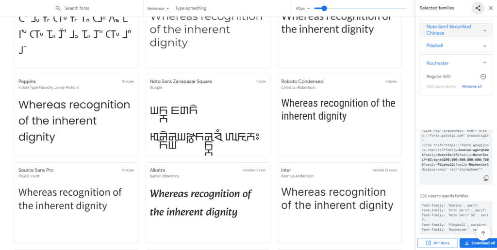 独立站SEO 6 Google Fonts API integration